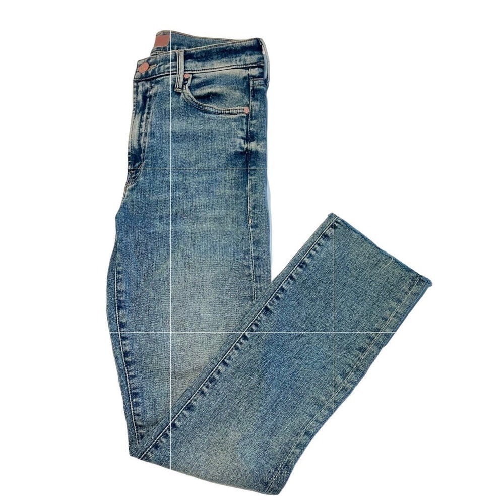 MOTHER | Rascal ankle fray in blue wash | size 26